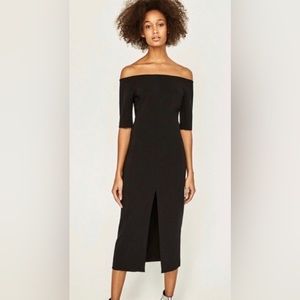 Zara Black Off Shoulder Dress